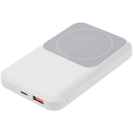 Магнитный беспроводной аккумулятор Top Force, 10 000 мАч, белый Магнитный беспроводной аккумулятор Top Force, 10 000 мАч, белый