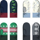 Варежки Joyful на заказ, акрил Варежки Joyful на заказ, акрил