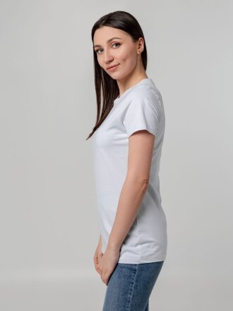 Футболка женская T-bolka Stretch Lady, белая Футболка женская T-bolka Stretch Lady, белая