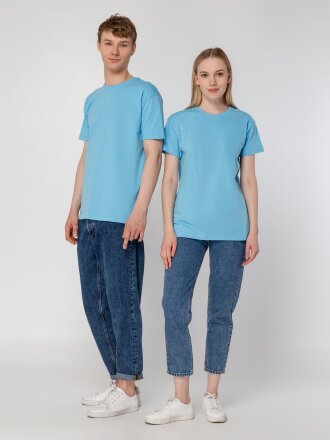 Футболка унисекс T-Bolka 160, голубая Футболка унисекс T-Bolka 160, голубая