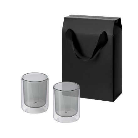 Подарочный набор 2 cтеклянных стакана Marlo в коробке-пакете