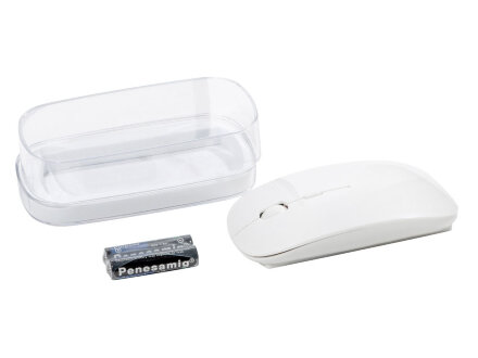 Мышь оптическая беспроводная Desmo в кейсе, слоновая кость Мышь оптическая беспроводная Desmo в кейсе, слоновая кость