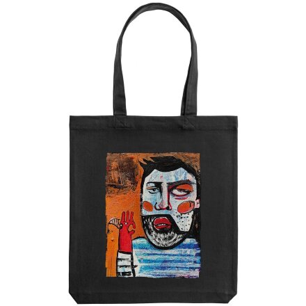 Холщовая сумка «У матросов нет вопросов», черная Холщовая сумка «У матросов нет вопросов», черная