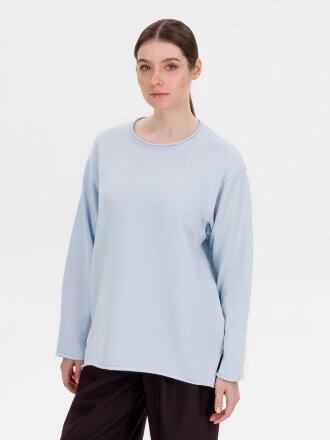 Лонгслив унисекс Siluetti Fuori, светло-голубой Лонгслив унисекс Siluetti Fuori, светло-голубой