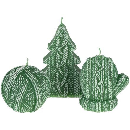 Свеча Kniteam, елка, зеленая Свеча Kniteam, елка, зеленая