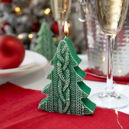 Свеча Kniteam, елка, зеленая Свеча Kniteam, елка, зеленая