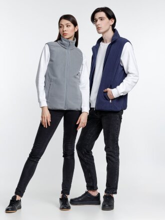 Жилет флисовый унисекс Nesse, темно-синий Жилет флисовый унисекс Nesse, темно-синий