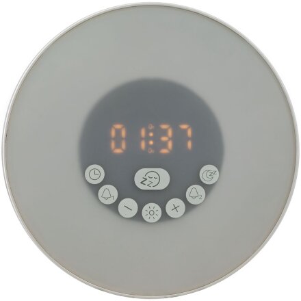 Лампа-колонка dreamTime для пробуждения светом и музыкой, белая Лампа-колонка dreamTime для пробуждения светом и музыкой, белая