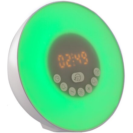 Лампа-колонка dreamTime для пробуждения светом и музыкой, белая Лампа-колонка dreamTime для пробуждения светом и музыкой, белая