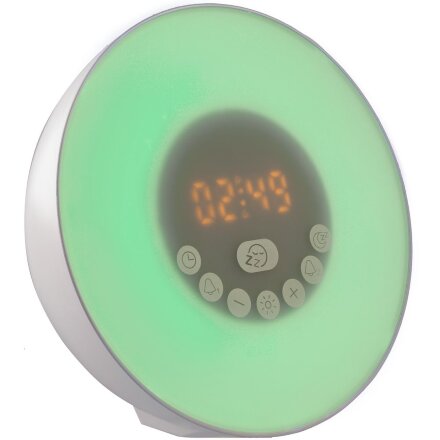 Лампа-колонка dreamTime для пробуждения светом и музыкой, белая Лампа-колонка dreamTime для пробуждения светом и музыкой, белая