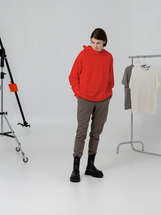 Худи унисекс Vozduh 1.0, красное Худи унисекс Vozduh 1.0, красное