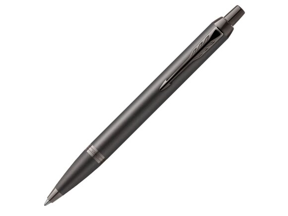 Шариковая ручка Parker IM Monochrome Black, стержень:M, цвет чернил: blue, в подарочной упаковке. с нанесением логотипа