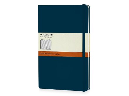 Записная книжка Moleskine Classic (в линейку) в твердой обложке, Large (13х21см), сапфир Записная книжка Moleskine Classic (в линейку) в твердой обложке, Large (13х21см), сапфир