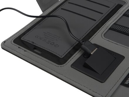 Органайзер с беспроводной зарядкой 5000 mAh Powernote, светло-серый Органайзер с беспроводной зарядкой 5000 mAh Powernote, светло-серый