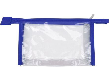 Прозрачная пластиковая косметичка Lucy, синий/прозрачный Прозрачная пластиковая косметичка Lucy, синий/прозрачный