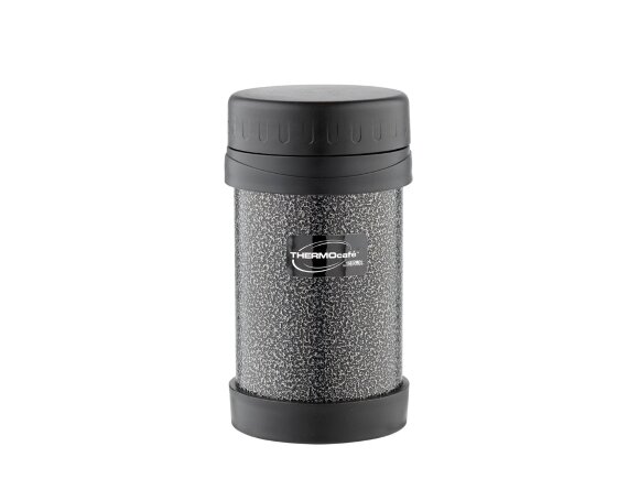 Термос из нерж. стали для еды тм ThermoCafe HAMJNL-500FJ Hammertone Coating, 0.5L, серый с нанесением логотипа