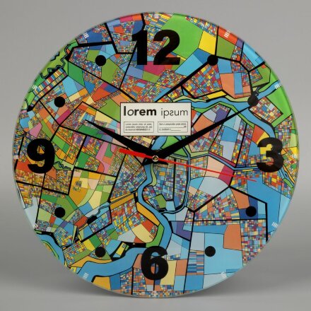 Часы стеклянные на заказ Time Wheel Часы стеклянные на заказ Time Wheel