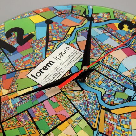 Часы стеклянные на заказ Time Wheel Часы стеклянные на заказ Time Wheel