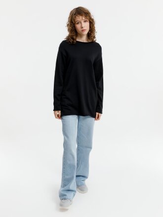 Лонгслив унисекс Siluetti Fuori, черный Лонгслив унисекс Siluetti Fuori, черный