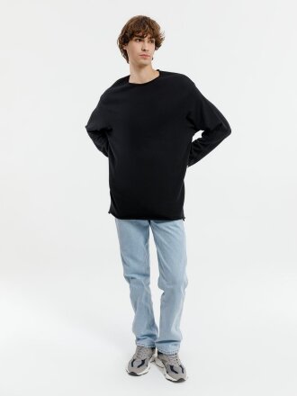 Лонгслив унисекс Siluetti Fuori, черный Лонгслив унисекс Siluetti Fuori, черный