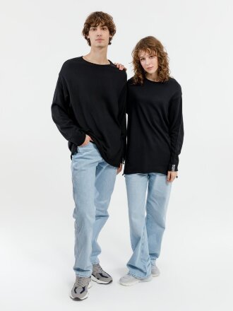 Лонгслив унисекс Siluetti Fuori, черный Лонгслив унисекс Siluetti Fuori, черный