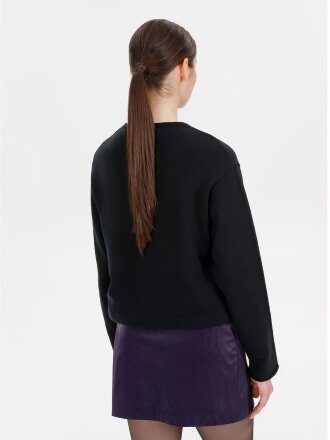 Лонгслив унисекс Siluetti Fuori, черный Лонгслив унисекс Siluetti Fuori, черный