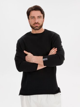 Лонгслив унисекс Siluetti Fuori, черный Лонгслив унисекс Siluetti Fuori, черный