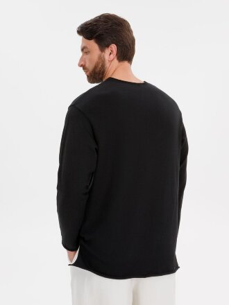 Лонгслив унисекс Siluetti Fuori, черный Лонгслив унисекс Siluetti Fuori, черный