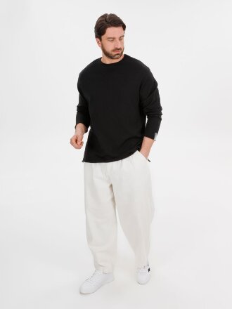 Лонгслив унисекс Siluetti Fuori, черный Лонгслив унисекс Siluetti Fuori, черный