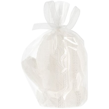 Свеча Kniteam, варежка, белая Свеча Kniteam, варежка, белая