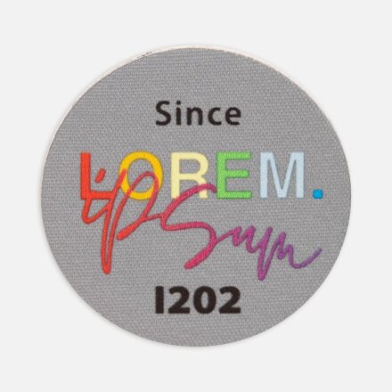 Наклейка тканевая Lunga Round, M, серая Наклейка тканевая Lunga Round, M, серая