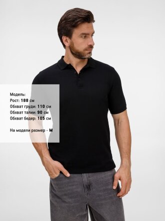 Рубашка поло унисекс Upswing, черная Рубашка поло унисекс Upswing, черная