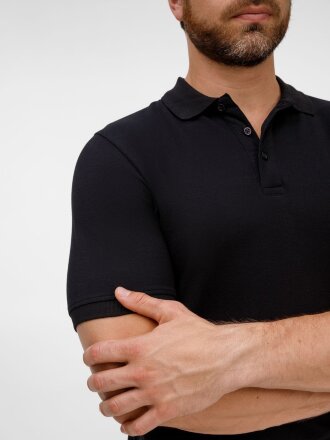 Рубашка поло унисекс Upswing, черная Рубашка поло унисекс Upswing, черная