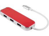 Хаб USB Rombica Type-C Chronos Red Хаб USB Rombica Type-C Chronos Red