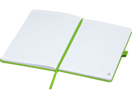 Блокнот Honua форматом A5 из переработанной бумаги с обложкой из переработанного ПЭТ, зеленый лайм Блокнот Honua форматом A5 из переработанной бумаги с обложкой из переработанного ПЭТ, зеленый лайм