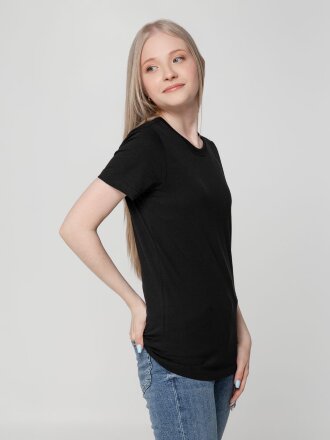 Футболка женская T-bolka Lady, черная Футболка женская T-bolka Lady, черная