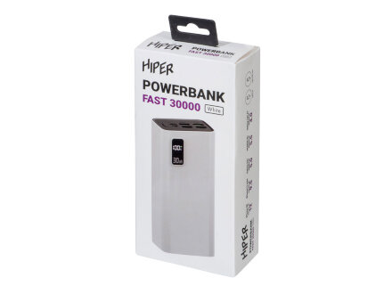 Портативный внешний аккумулятор FAST 30000 White Портативный внешний аккумулятор FAST 30000 White