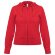Толстовка женская Hooded Full Zip красная с нанесением логотипа