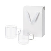 Подарочный набор 2 стеклянные кружки Luna в коробке-пакете