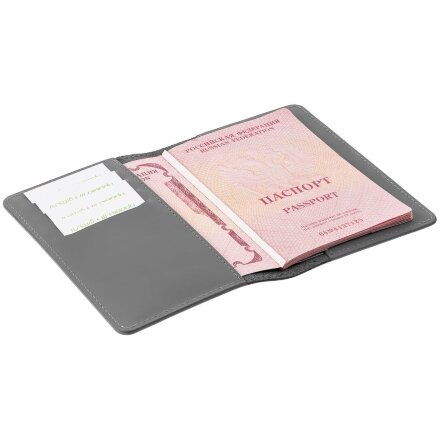 Обложка для паспорта Alaska, серая Обложка для паспорта Alaska, серая