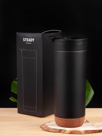 Термостакан Steady, черный Термостакан Steady, черный