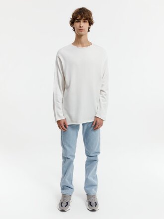 Лонгслив унисекс Siluetti Fuori, молочно-белый Лонгслив унисекс Siluetti Fuori, молочно-белый