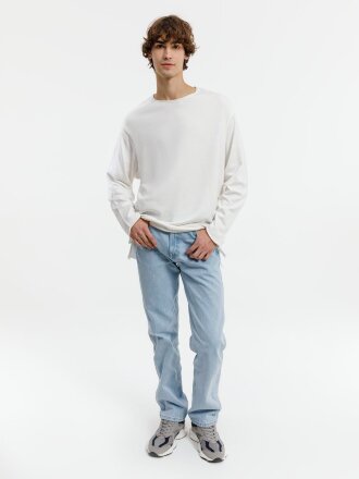 Лонгслив унисекс Siluetti Fuori, молочно-белый Лонгслив унисекс Siluetti Fuori, молочно-белый