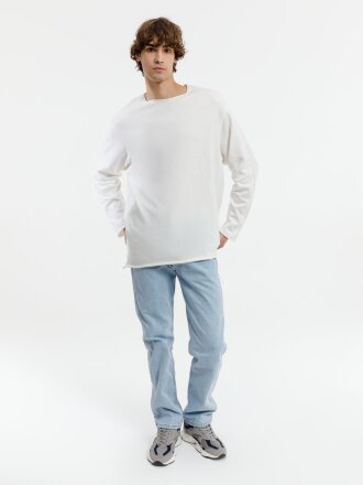 Лонгслив унисекс Siluetti Fuori, молочно-белый Лонгслив унисекс Siluetti Fuori, молочно-белый