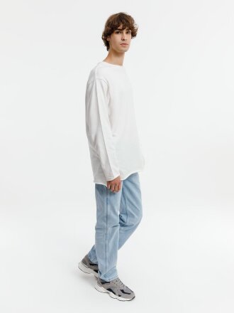 Лонгслив унисекс Siluetti Fuori, молочно-белый Лонгслив унисекс Siluetti Fuori, молочно-белый