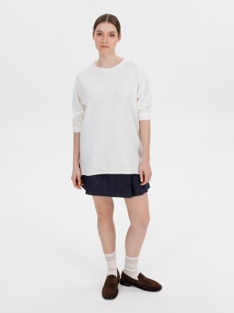 Лонгслив унисекс Siluetti Fuori, молочно-белый Лонгслив унисекс Siluetti Fuori, молочно-белый