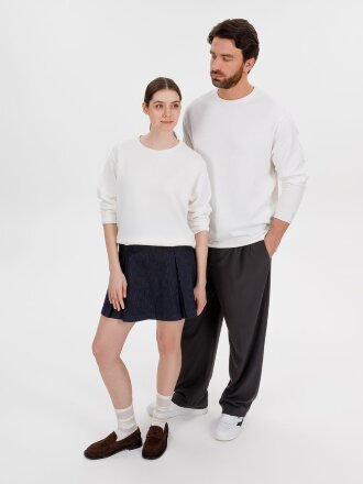 Лонгслив унисекс Siluetti Fuori, молочно-белый Лонгслив унисекс Siluetti Fuori, молочно-белый