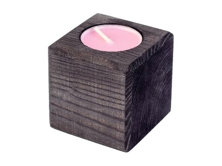 Свеча в декоративном подсвечнике, цв. эбен, аром. роза Свеча в декоративном подсвечнике, цв. эбен, аром. роза