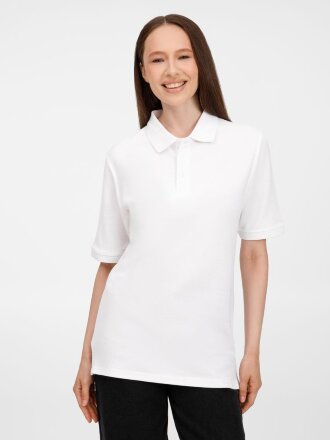 Рубашка поло унисекс Upswing, белая Рубашка поло унисекс Upswing, белая