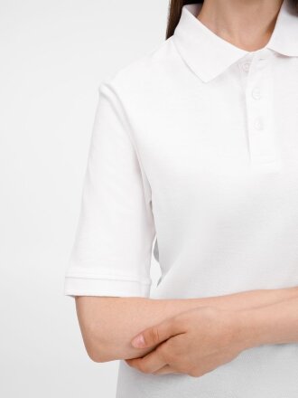 Рубашка поло унисекс Upswing, белая Рубашка поло унисекс Upswing, белая